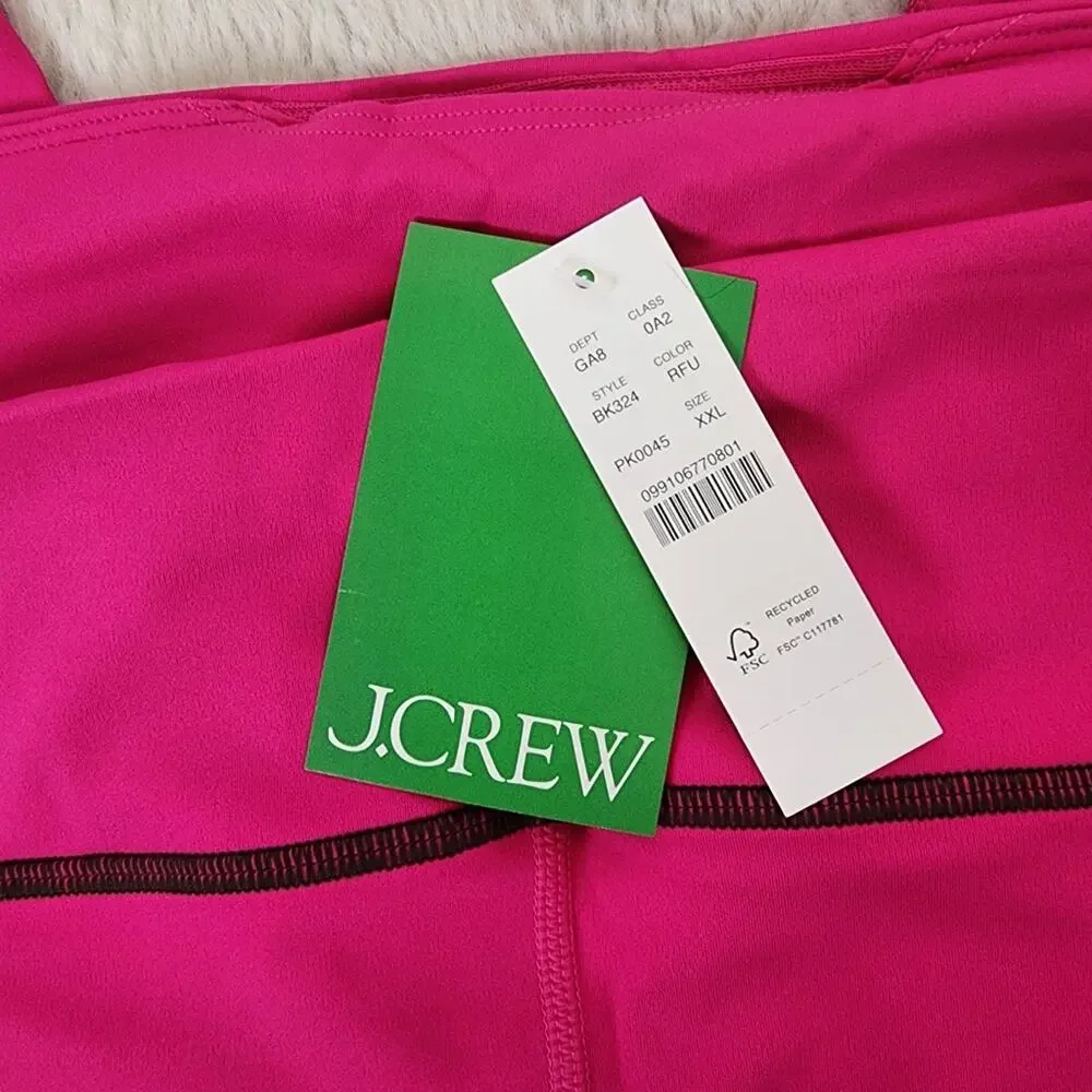 J. Crew SleekStretch High Rise Leggings Fuchsia Pink NWT Size XXL 25
